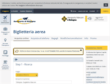 Tablet Screenshot of booking.bologna-airport.it